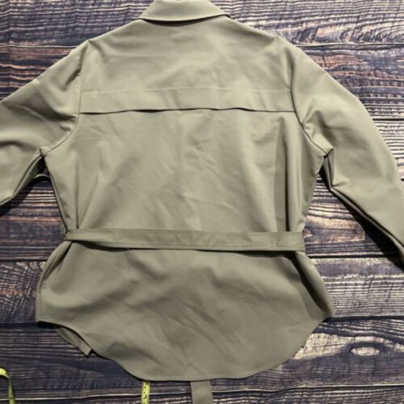 Good American Women's Safari Utility Belted Tunic Khaki Size 4 EUC - Picture 8 of 8